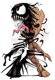 Baby Groot Venom Dibujos Marvel Arte De Marvel Como Dibujar Cosas