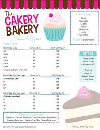 Pin By April Dowless On Branding Logo Bakery Menu Cake Business Cake Pricing