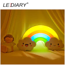 Monogrammed items cannot be canceled or returned. Led Rainbow Colorful Night Light Voice Light Control Bedside Lamp