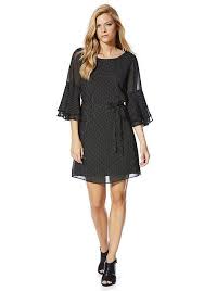 Tesco Direct F F Polka Dot Bell Sleeve Dress Fashion Outfits Fashion Dresses