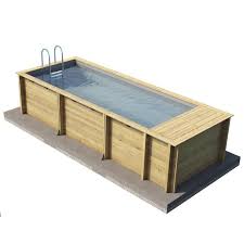 Piscine Pool N Box Procopi En Bois Avec Coffre Et Filtration Integre 5 X 2 M