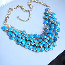 Blue Bubble Necklace Bubble Necklaces Lovely Jewellery Blue Statement Necklace