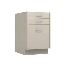 Standard base cabinet height is 34.5 above the high spot in the finished floor. 18 W Dual Pencil Drawer Over File Drawer Cabinet 18 X 28 3 4 X 22 D B B F