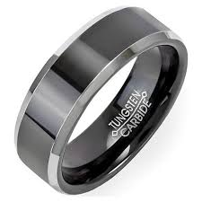 Tungsten Carbide Men S Wedding Ring Very Very Manly Perfect If I Get A Black Diamond Wrap Cheap Mens Wedding Rings Mens Wedding Rings Tungsten Mens Rings
