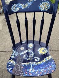 Pin By Susan Mcnamara On Chairs Starry Night Art Graffiti Furniture Starry Night Van Gogh
