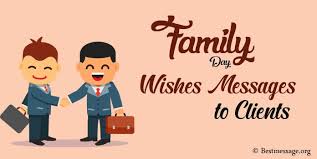 Happy family day 2021 wishes, greetings, and whatsapp status, sms, family day quotes, activities, facebook messages and world family day 2021 images, pics, photos. Happy Family Day Messages And Wishes To Clients Customers Family Day Quotes International Family Day Family Quotes Funny