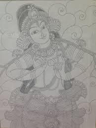 Black And White Mural Painting Outline Kerala Mural Filler Designs Google Search Kerala Mural Painting Mural Painting Indian Art Paintings
