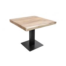 118 l pine dining table hand crafted hardwood parquet top double pedestal base. Beautiful Dolmen Pedestal Dining Table With Square Top Made Of Suar Wood And Central Base In Black Metal