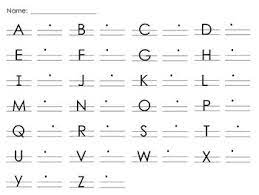 handwriting without tears style alphabet printing practice kindergarten 