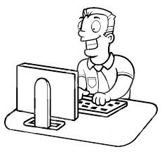 Businessman Working On A Computer Coloring Pages Best Place To Color Di 2020