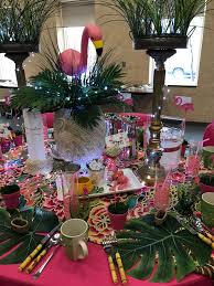 Yiamia flamingo led light flamingos pink night lamp romantic battery powered marquee flamingo table lights for home wall kid's room birthday party decorations valentina 4.6 out of 5 stars 1,219 $9.99 $ 9. 40 Flamingo Tropical Tablescape Ideas Tropical Flamingo Tablescapes