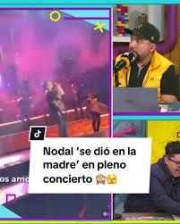 Christian Nodal se cae en concierto: momentos graciosos