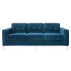 Grey mid century tufted couch. 1