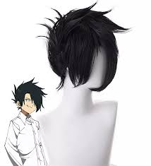A beam of light or radiation. The Promised Neverland Ray Black Hairs Cosplay Ray Short Wigs Headwear Cosplay Free Size For Boys Girls Boys Costume Accessories Aliexpress
