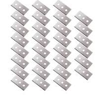 Lot de 30 Lames de Rechange pour Grattoir, Lame de Rechange pour Racloir,  Lames de Trois Trous pour Plaque de Cuisson Vitrocéramique, 0,2mm : ...