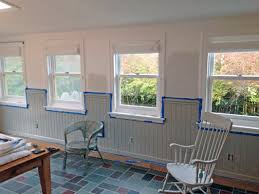 If you only are painting a small area, a paintbrush works well to. The Party Room And Painting Beadboard Shell S Cottage