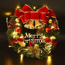 Weihnachtskranz Coxeer Türkranz Weihnachten Weihnachtsdeko Kranz Weihnachtsgirlande Mit Kugeln Handarbeit Weihnachten Garland Deko Kranz