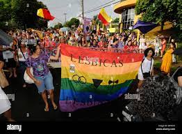 Brazilian lesbians demonstrate against discrimination in Porto Alegre,  southern Brazil Stock Photo - Alamy