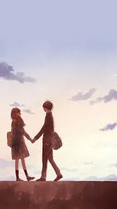 牵手 情侣 爱情 苹果手机高清壁纸 1080x1920 爱思助手 Anime Wallpaper Couple Drawings Couple Art