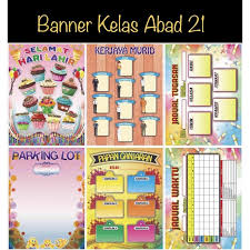 A printable reward chart may be just what your looking for to provide some positive reinforcements for your children. Set Banner Kelas Abad 21 Jadual Kelas Reward Chart Parking Lot Shopee Singapore