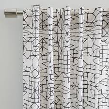Black And White Pattern Curtains Playroom Curtains Cotton Canvas Sketched Drawing Curtains Set Of 2 Slate Boys Room Curtains Curtains Master Bathroom Update