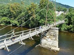 Historic suspension bridge in brunswick and topsham cumberland county, maine. Town S Must Do Review Of Buchanan Swinging Bridge Buchanan Va Tripadvisor
