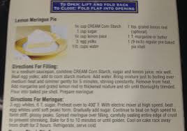 Lemon Meringue Pie Recipe From The Cream Corn Starch Box My Favorite Lemon Pie Recipe Pie Recipes Meringue Pie Recipes