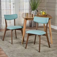 Clark dark grey fabric tufted dining chair (set of 2) 4.5 out of 5 stars. Molly Mid Century Modern Fabric Dining Chairs With Rubberwood Frame Set Of 2 Mint And Natural Walnut Walmart Com Walmart Com