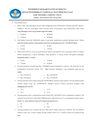 Jika dia meluangkan 40 menit untuk menyelesaikan tugas matematika, maka waktu yang dia luangkan untuk menyelesaikan tugas ipaadalah. Soal Matematika Vii