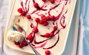 Weisses Parfait Mit Himbeeren Rezept Rezept Parfait Einfacher Nachtisch Desserts Ohne Backen