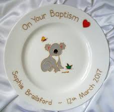 New Baby S Koala Plate Australian Bear Keepsake Etsy New Baby Products Baby Koala Plates