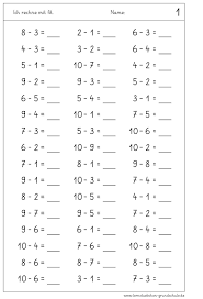 Manuskript und glossar zum ausdrucken. Kopfrechnen Minusaufgaben Zr 10 Kopfrechnen Tausenderbuch Zehner Und Einer
