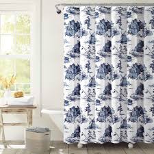 French Country Toile Shower Curtain In 2020 Lush Decor Stylish Shower Curtain Guest Bathroom Decor