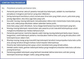 Contoh Teks Prosedur Sederhana Dan Kompleks Struktur Di 2021 Teks Permainan Kata Surat