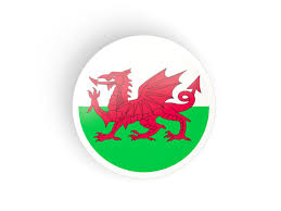 Rendered as rgb 255 255 255. Round Concave Icon Illustration Of Flag Of Wales