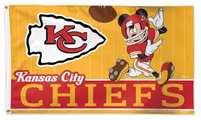 Mascot mania with the st. Kansas City Chiefs Flag2 Sided Embellished Applique House Banner