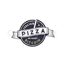 Btc logo illustrations & vectors. Italian Pizza For Bitcoin Emblem We Stock Vector Colourbox