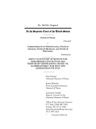 The supreme court heard oral argument in united states v. 20201211111125165 Tx V State Mpi Reply 2020 12 11 Fourteenth Amendment To The United States Constitution Standing Law