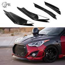 Test drive report 2013 hyundai veloster. Carbon Canard For Hyundai Veloster Turbo Carbon Fiber Bumper Canard 4pcs Body Kits Tuning Trim Accessories For Veloster Body Kits Aliexpress