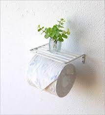 トイレットペーパーホルダー 白 ホワイト アイアン 棚付き シンプル おしゃれ アイアントイレットペーパーホルダー 白 aks6587 トイレットペーパーホルダー アイアン 棚 トイレットペーパー