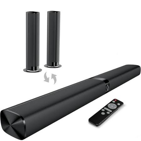 Cowin Sound Bar for TV, 2-in-1 Detachable Soundbar with Auto Volume Boost, TV Speakers with 3 EQ Modes, Bluetooth 5.3/ARC/Opt/AUX Connection for PC/