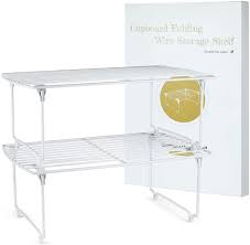 Shelves are often spaced too far apart, leaving wasted space. Buy Tj Moree Stackable Kitchen Cabinet Shelf Organizer Cupboard Storage Spice Rack Pantry Fridge Space Saver Set Of 2 White Online In Indonesia B087pdpthj
