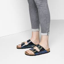 Birkenstock Ladies Arizona Birko Flor Sandal Arizona Birko Flor Birkenstock Sandals Women Two Strap Sandals Black