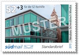 Was kostet ein brief oder postkarte innerhalb deutschlands? Sonderbriefmarke Neubau Schwabisch Media Standardbrief 10er Bogen Sudmail
