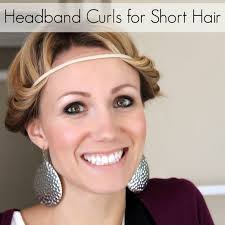 She recommends starting with damp hair because if it's too dry, the style won't stay. Heatless Curls For Short Hair Tips Overnight Curling Techniques Headbands Best No Heat Curlers Headband Curls Headband Curls Short How To Curl Short Hair