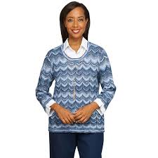 Plus Size Alfred Dunner Ombre Zig Zag Sweater