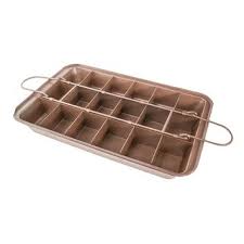 Shop For Perfect Copper Brownie Pan With Dividers Copper Nonstick Baking Pan 18 Precut Brownie Pan 12 X 8 Inch Large Get Free Delivery On Everything At Overstock Your Online Crafts Shop Get 5 In Rewards With Club O 32617885