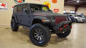 2020 Jeep Wrangler Rubicon Black And Red Jeep Wrangler Jl Unlimited Rubicon 4x4 Dupont Kevlar Lifted Nav Htd Lth Wrangler Jl Jeep Wrangler Jeep