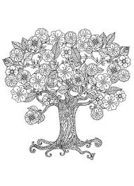 Ausmalbild Baum Mit Bluten Kostenlos Ausdrucken