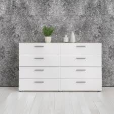 Tvilum portland contemporary 6 drawer double dresser in black. Austin 8 Drawer Double Dresser In Oak Structure And White High Gloss Tvilum 70073akuu